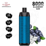 Load image into Gallery viewer, AL FAKHER CROWN BAR 8000 PUFFS 5MG - BLUEBERRY GUM 

