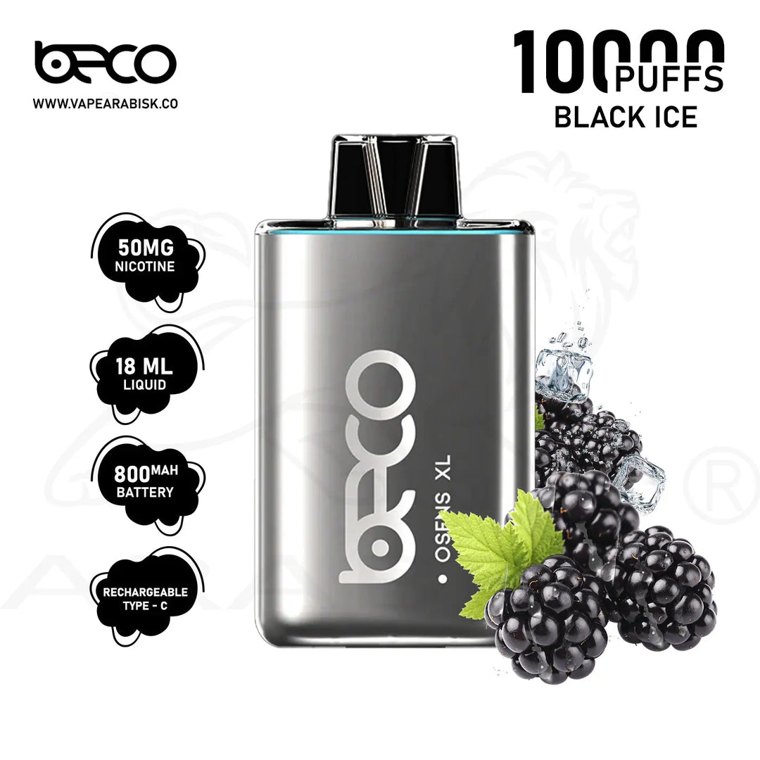 BECO OSENS XL 10000 PUFFS 50 MG - BLACK ICE 