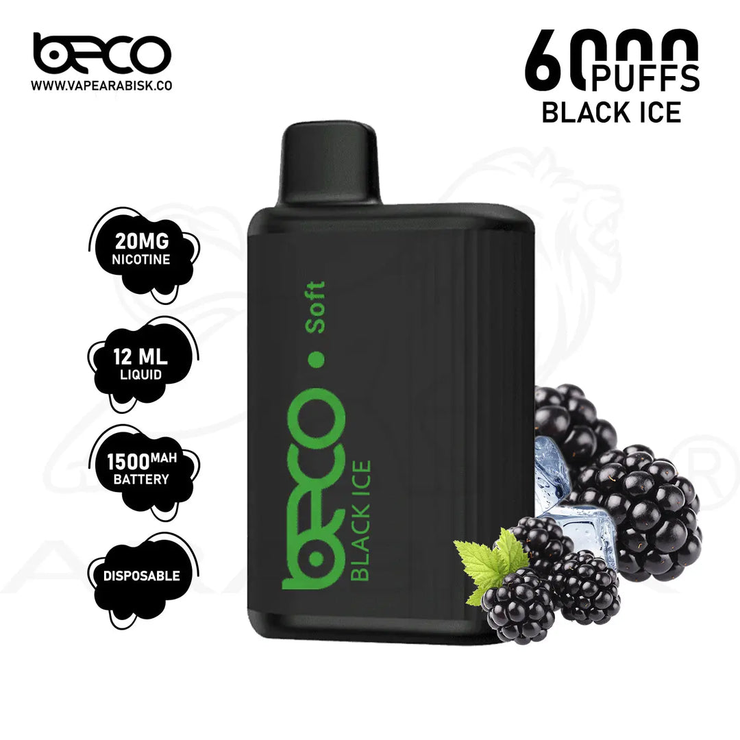 BECO SOFT 6000 PUFFS 20MG - BLACK ICE 