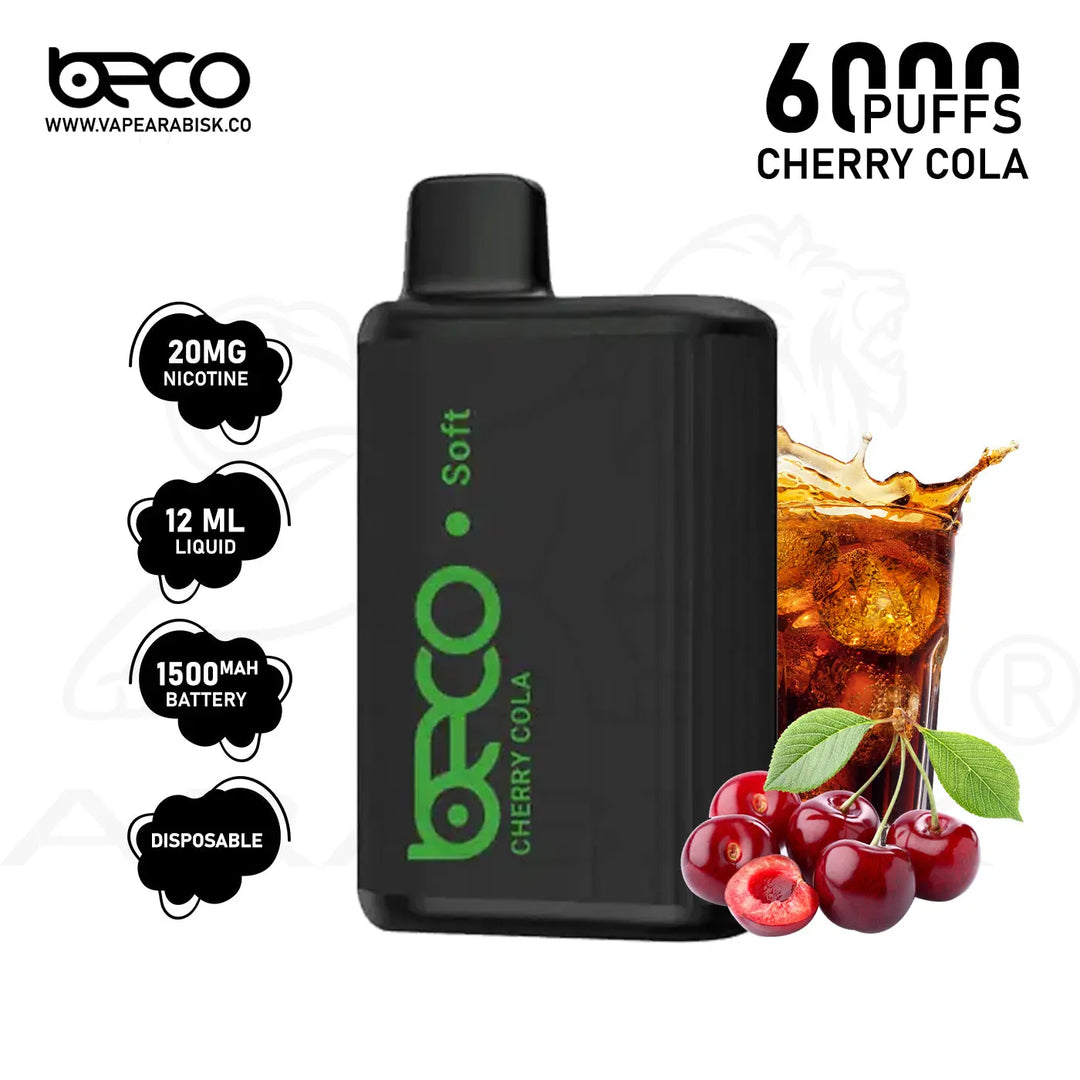 BECO SOFT 6000 PUFFS 20MG - CHERRY COLA 