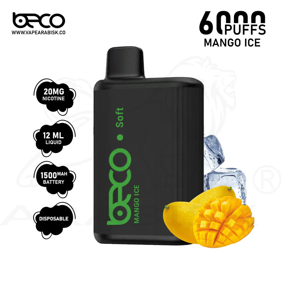 BECO SOFT 6000 PUFFS 20MG - MANGO ICE 