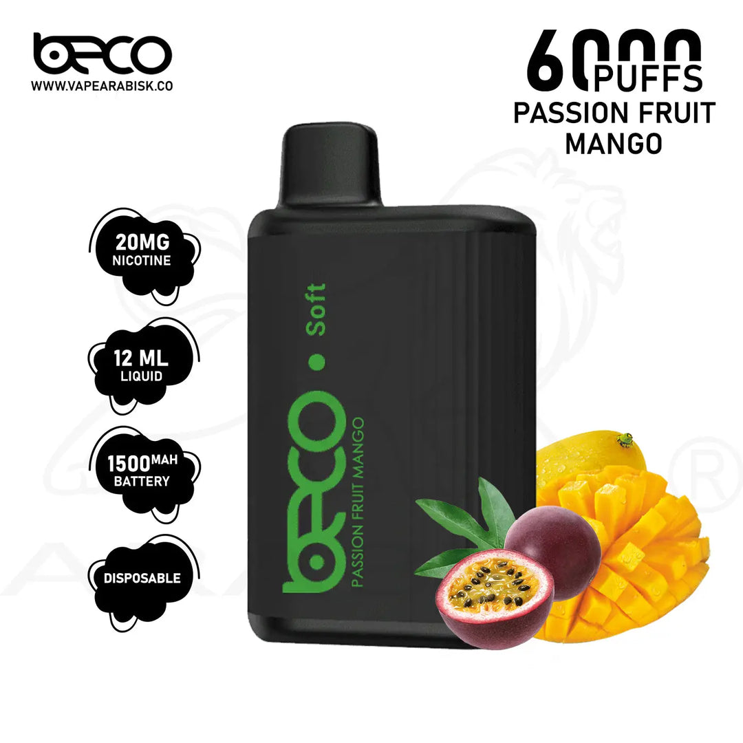 BECO SOFT 6000 PUFFS 20MG - PASSION FRUIT MANGO 