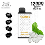 Load image into Gallery viewer, ARABISK PROMISE 12000 PUFFS 50MG  RECHARGEABLE - CHUTTY MENTHOL
