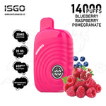 Load image into Gallery viewer, ISGO PARIS 14000 PUFFS 20MG - BLUEBERRY RASPBERRY POMEGRANATE 
