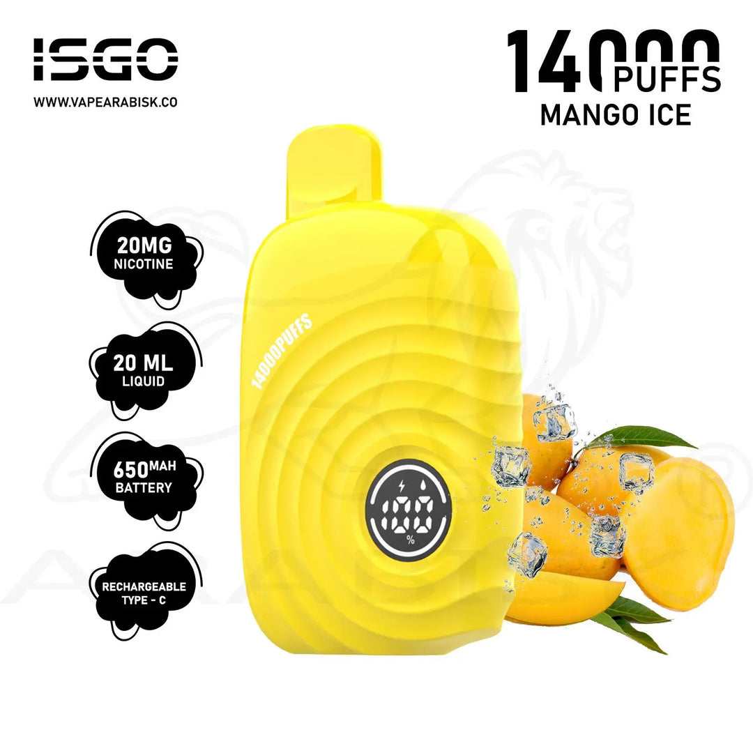 ISGO PARIS 14000 PUFFS 20MG - MANGO ICE 