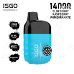 Load image into Gallery viewer, ISGO VEGAS 14000 PUFFS 20MG - BLUEBERRY RASPBERRY POMEGRANATE 
