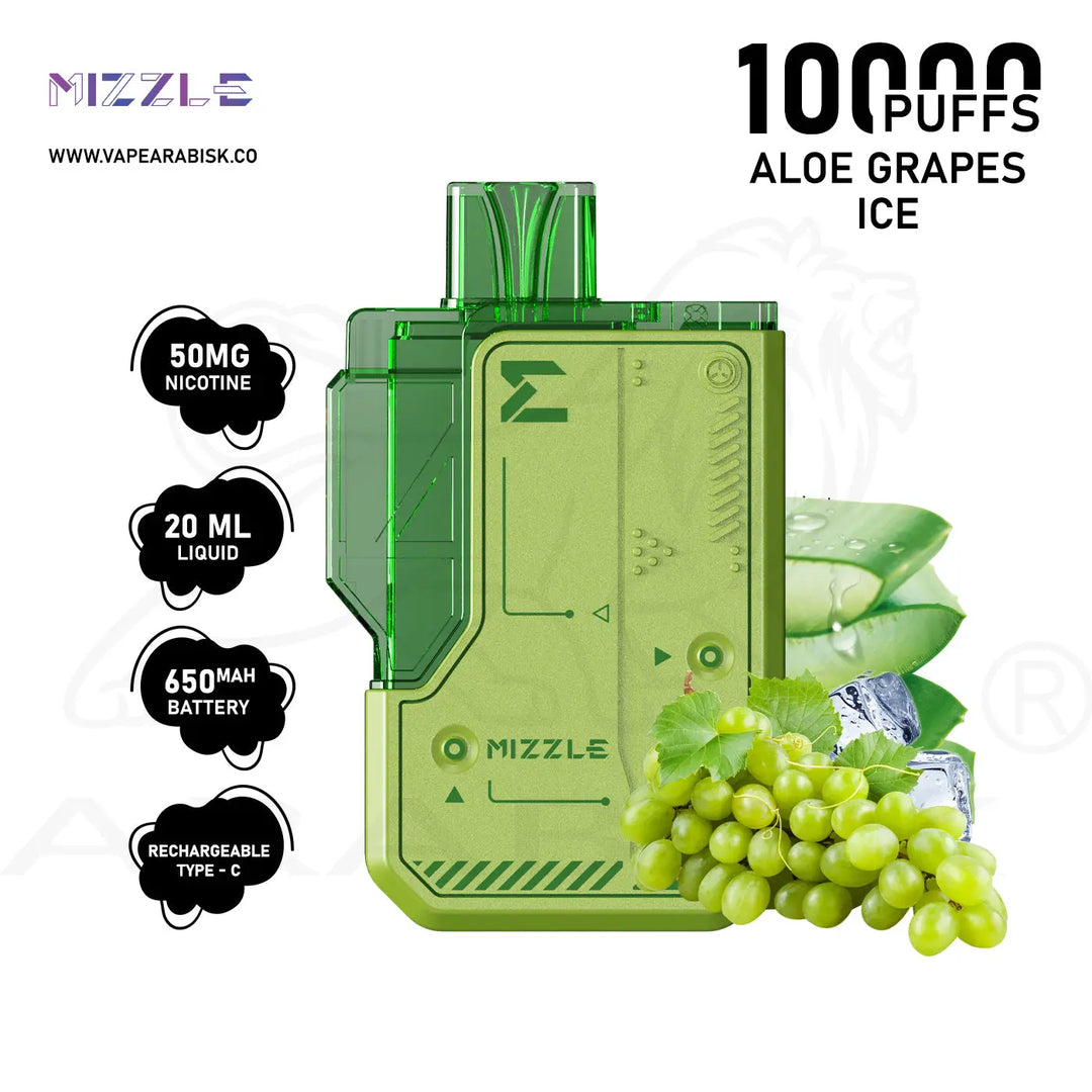 MIZZLE GUIDO 10000 PUFFS 50MG - ALOE GRAPES ICE 