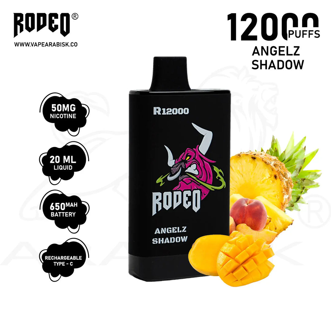 RODEO R 12000 PUFFS 50MG - ANGELZ SHADOW 