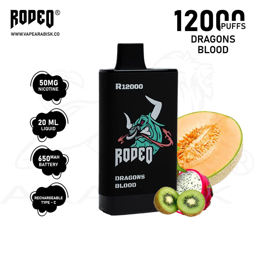 RODEO R 12000 PUFFS 50MG - DRAGONS BLOOD 