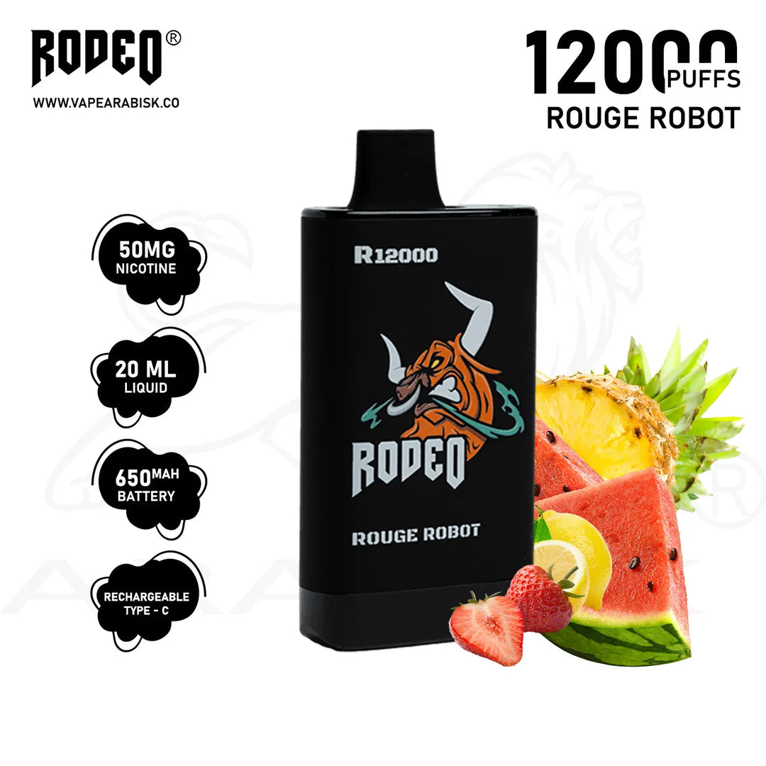 RODEO R 12000 PUFFS 50MG - ROUGE ROBOT 